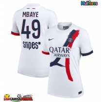 Camisa de Futebol Paris Saint-Germain Ibrahim Mbaye #49 Equipamento Secundário Mulheres 2025-26 Manga Curta